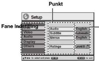 PANASONIC SC-HT520 - Ændring af afspillerindstillingerne - 6