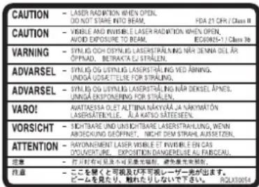 CAUTION - LASER RADITON WHEN OPEN, DO NOT SAIRE NOG BEAM. FDA 21 CFR / Class II CAUTION - VISIBLE AND INVISIBLE LASER RADITON WHEN OPEN, AVOID EXPORE TO BEAM. EC00456-1 / Class 3b VARNING - SYNLIG ODD SYNLIG LASERSTRALING NAR DIENNA DEL AR OPNAD. BETRACIA CL STRALEN. ADVARSEL - SYNLIG ODD SYNLIG LASERSTRALING VED ABNING. UNDGA USSATTELE FOR STRALING. ADVARSEL - SYNLIG ODD SYNLIG LASERSTRALING NAR DEKSEL APNEA. UNDGA EKSPOENERING FOR STRALEN. VARO! ANATAESSA OLET ALTINA NAKYVAJ JAKNYMATON LASERSATRIELLE. JAKA KATO SATEESEEN. VORSICHT - NICHTBARE UND UNSICHTBARE LASERSTRALING, WENN ABDECKING GEOPFNET, NICHT DM STRAHL AUSSSTEEN. ATTENTION - RAYONEMENT LASER VIRBLE ET INVISIBLE AS CAN POLIVORTURE. EXPIONTDANGDEREUE AL PARCEAU. 注意: 可对时可见不可见表方框图,避免意外所处图。 注意: 二〇一示解? 可能及以下可视レーザー光发出求: [IMAGE] - 百一ム = 20000000000000000000000000000000000000000000000000000000000000000000000000000000000