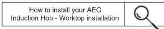 How to install your AEG Induction Hob - Worktop installation