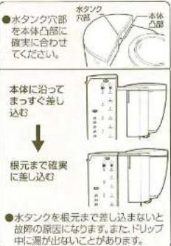 Zojirushi EC-AS60 - 水タンク・ガラス容器を本体に取りつける - 2