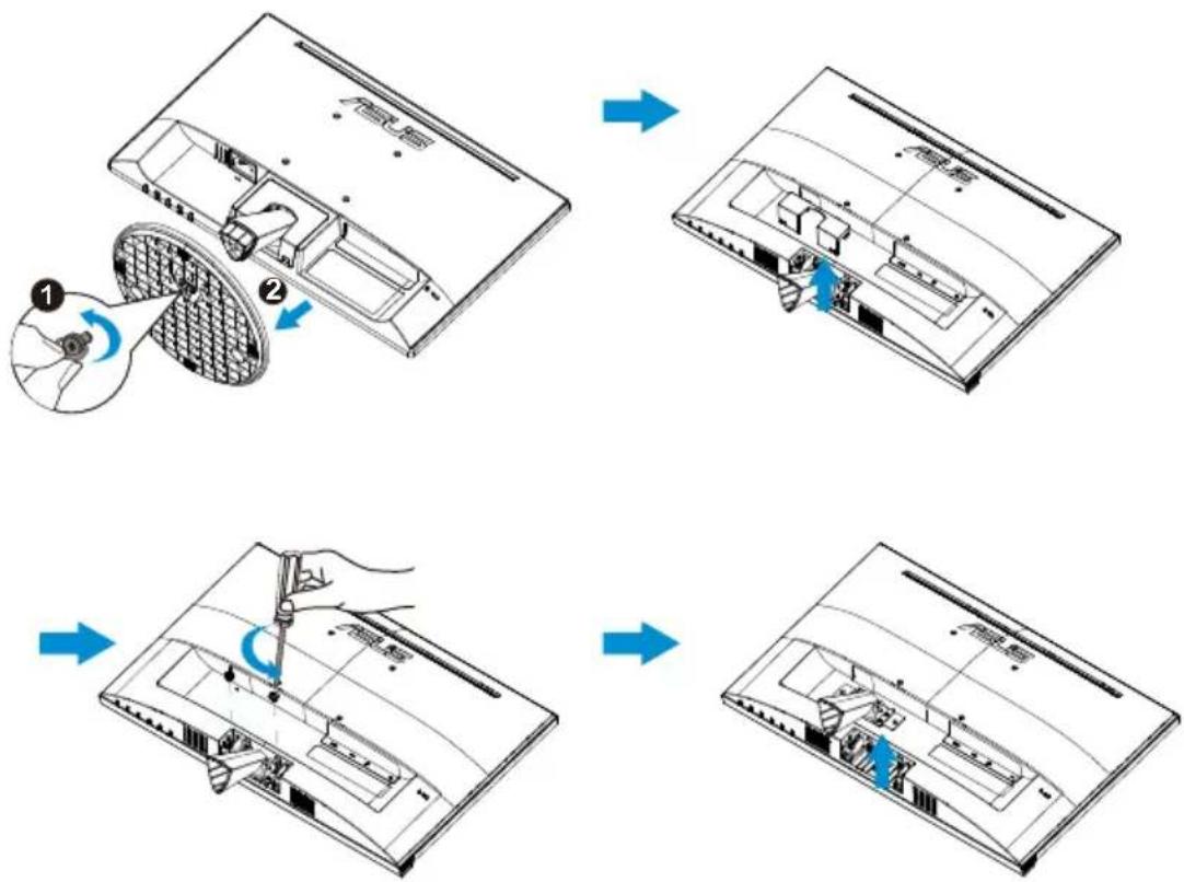 ASUS Touch VT229H - To detach the arm/stand: - 2