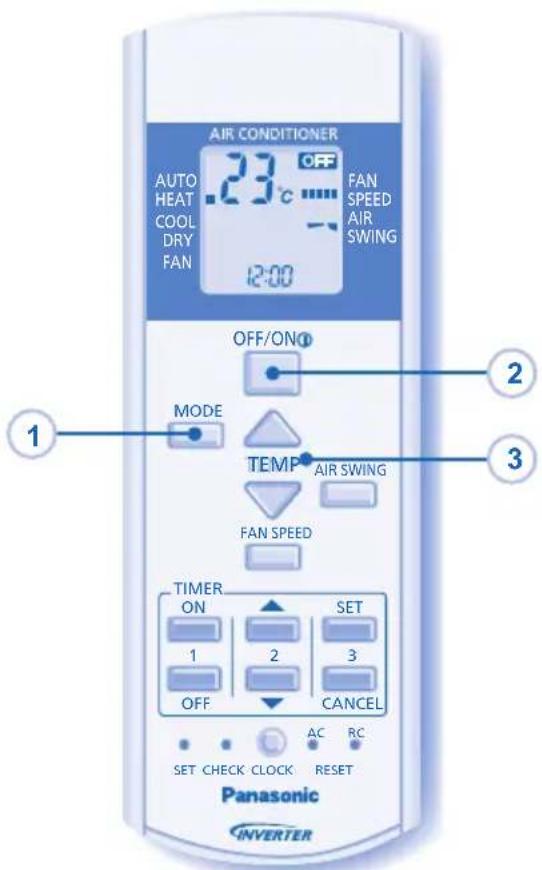 PANASONIC CS-CE12NKE - OFF/ON - 1