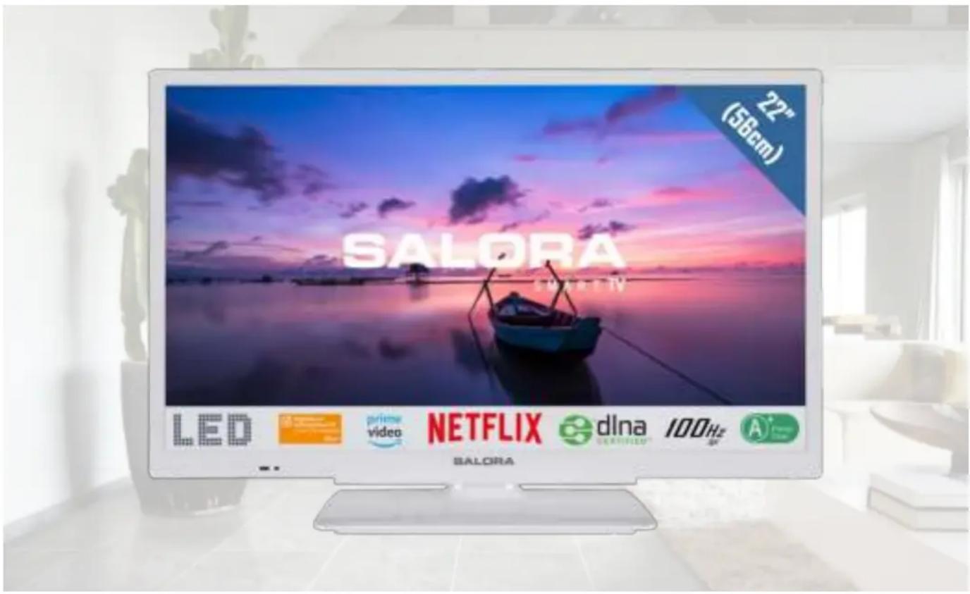 22" (58cm) SALORA LED video NETFLIX dlna 100Hz A SALORA