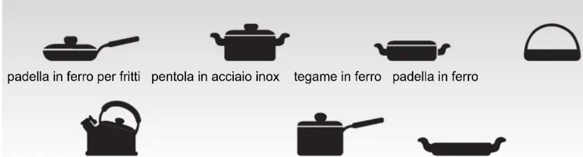 padella in ferro per fritti pentola in acciaio inox tegame in ferro padella in ferro