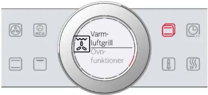 Varm- luftgrill Övn- funktioner