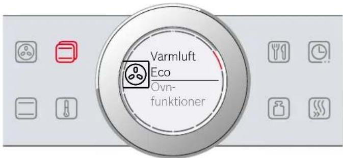 Varmluft Eco Ovn- funktioner