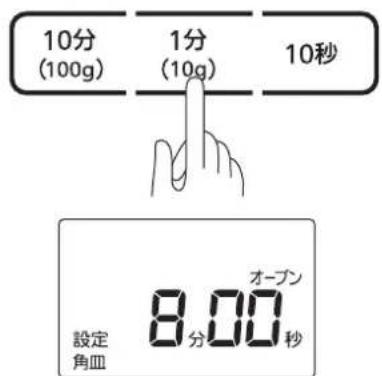 Iris Ohyama MO-F1801 - 時間・重量設定ボタンで、時間を設定する - 1