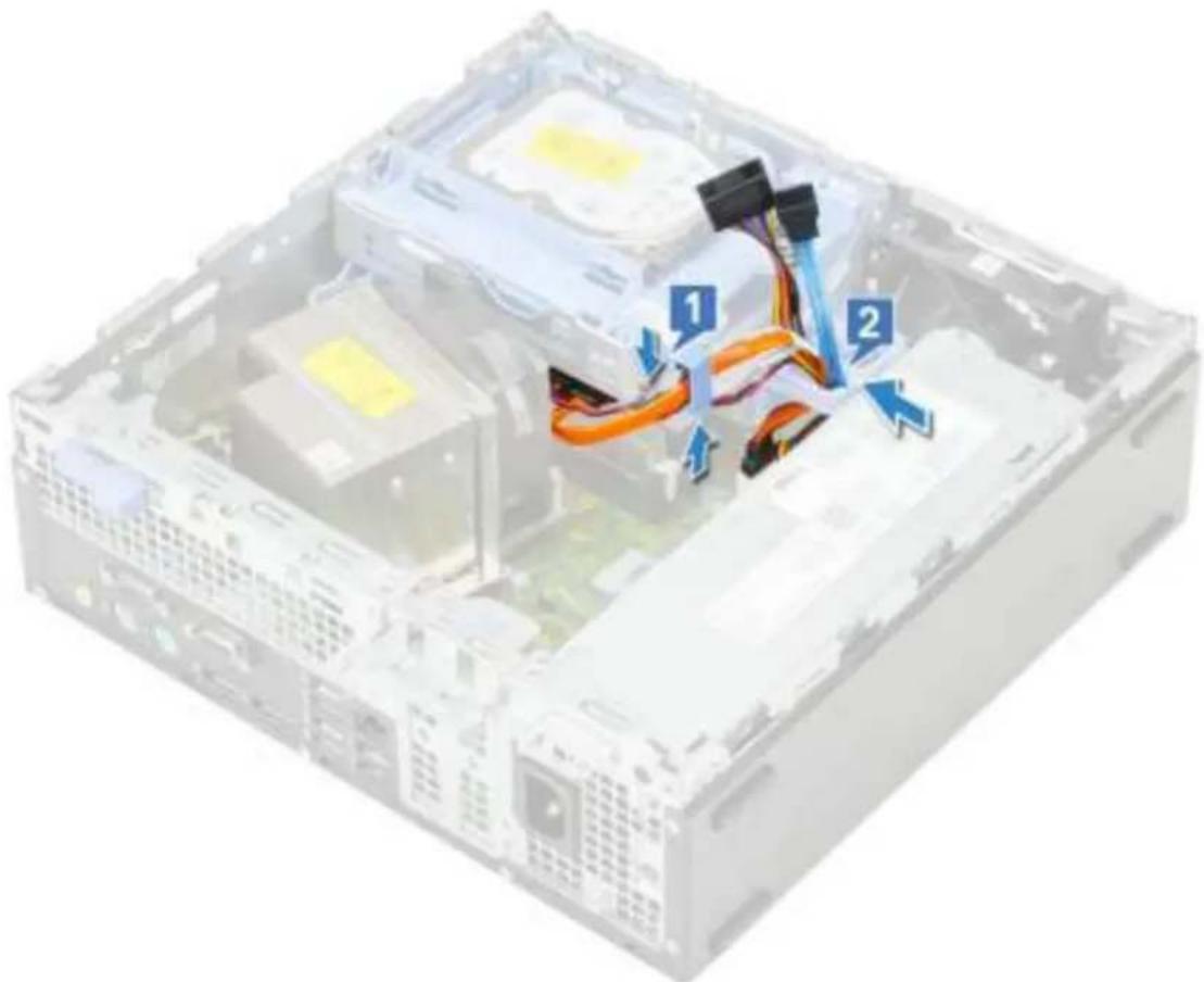DELL Precision 3430 - Installing the hard drive and optical drive module - 2