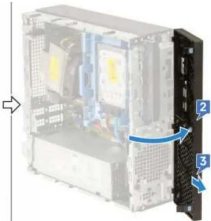 Diagram of a server rack with labeled components, showing internal hardware and ventilation slots