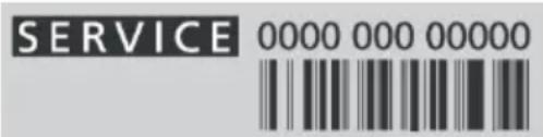 SERVICE 0000 000 00000