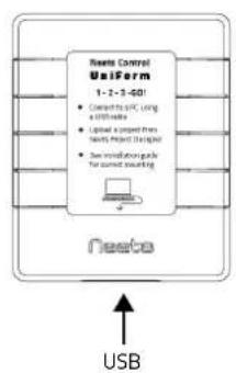 Neets Control UIFAM 1-2-3-601 • Contains the TCP, using USB ports • Optical I port from Meats Project Designer • Two network switches for current switching Neets USB