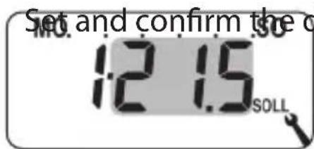 Set and confirm the o MO. 12 15 SOLL