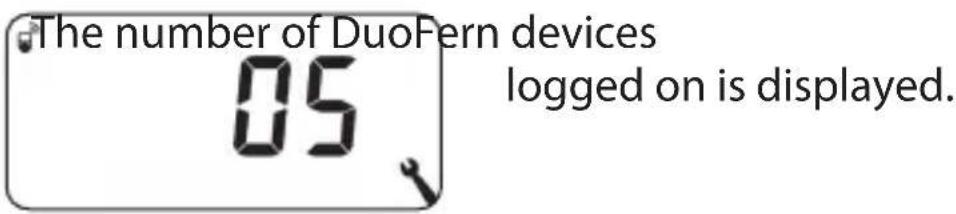 The number of DuoFern devices logged on is displayed.