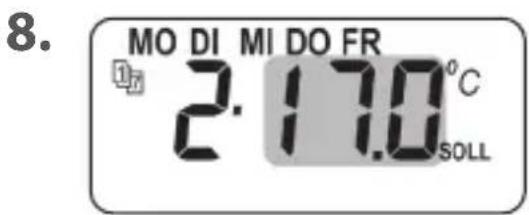 8. MO DI MI DO FR 2.170°C SOLL