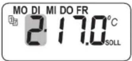 MO DI MI DO FR 2.170°C SOLL