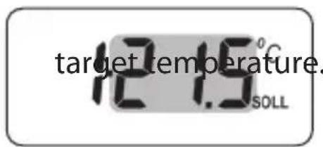 target temperature. 12.15° SOLL