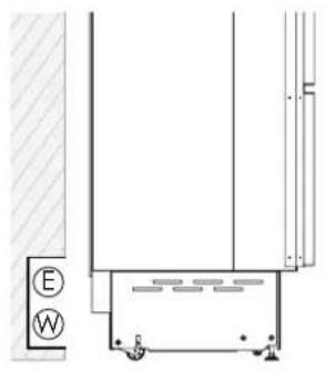 SMEG RI96LSI - Elektrisk og hydraulisk tilslutning bag apparatet - 1