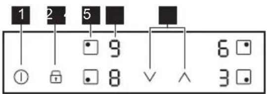 AEG HD604200CB - Oversigt over betjeningspanel - 1