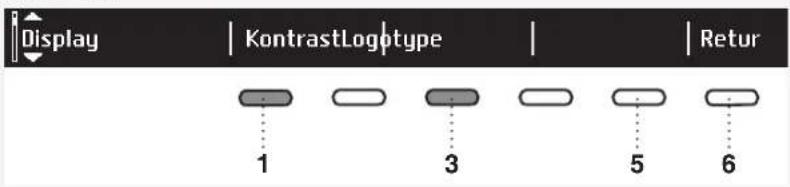 Display | KontrastLogtype | | Retur 1 3 5 6
