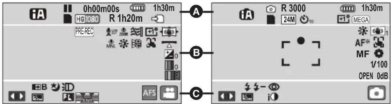 PANASONIC HC-W850M - ■ Recording indications - 1