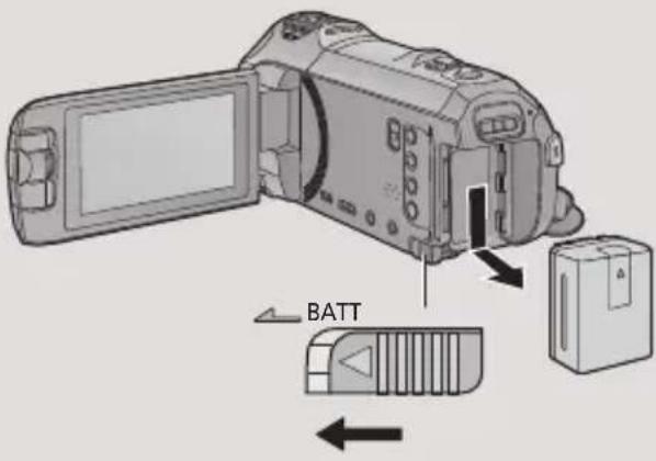 PANASONIC HC-W850M - Removing the battery - 1