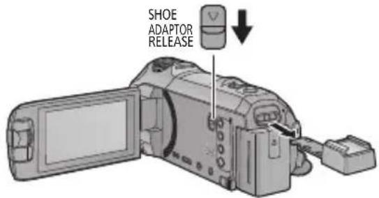 PANASONIC HC-W850M - ■ When removing the shoe adaptor - 1