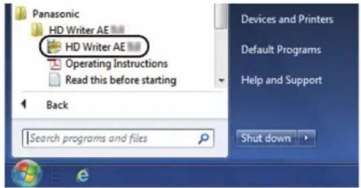 PANASONIC HC-W850M - Starting HD Writer AE 5.1 - 1
