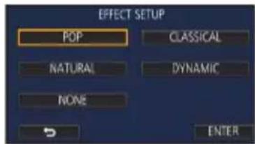 PANASONIC HC-W850M - Touch the desired effect. - 1