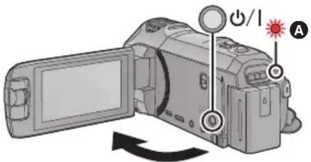 PANASONIC HC-W850M - Turning the unit on and off with the power button - 1