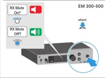 RX Mute On? RX Mute Off? EM 300-500 short