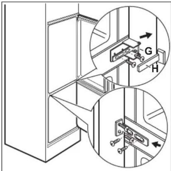 ELECTROLUX ENN280 - Omhängning av dörr - 10
