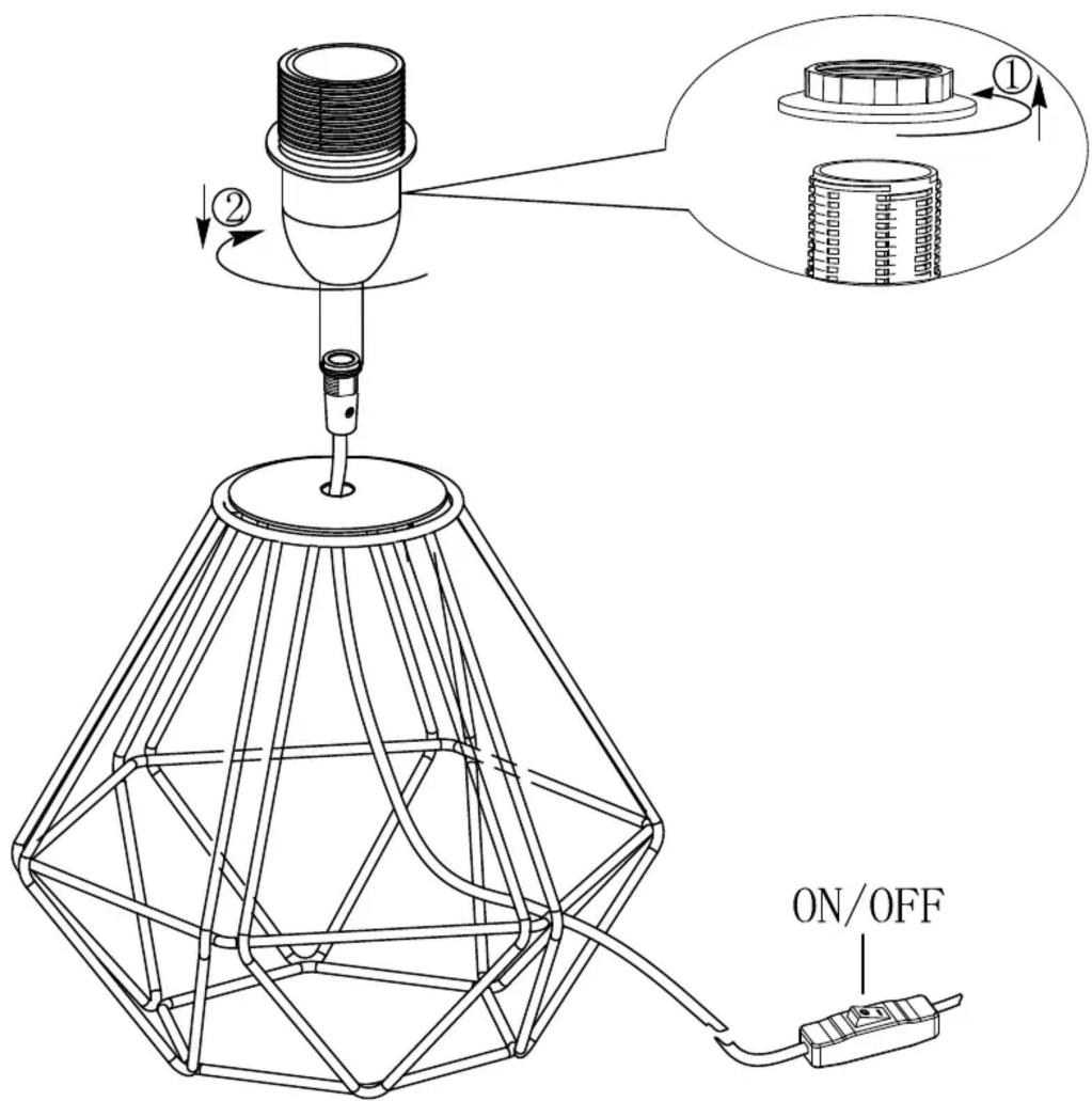 Technical diagram of a mechanical device with labeled components and directional arrows indicating motion or assembly.