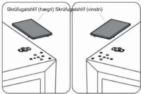 Skrúfugatshlíf (hægri) Skrúfugatshlíf (vinstri)