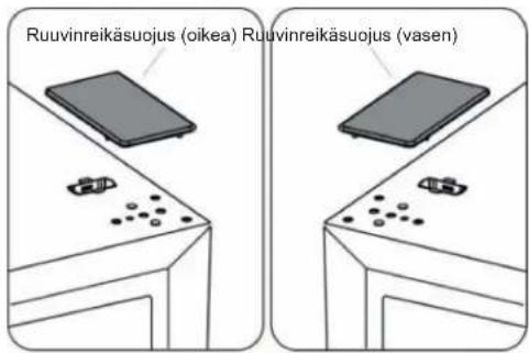 Ruuvinreikäsuojus (oikea) Ruuvinreikäsuojus (vasen)