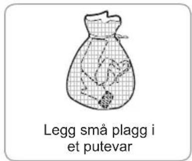 Legg små plagg i et putevar