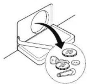 Diagram illustrating a mechanical device with a magnified inset showing two parts labeled '30' and '40'.
