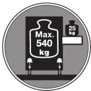Max. 540 kg 25 kg