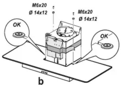 M6x20 Ø 14x12 M6x20 Ø 14x12 OK OK b