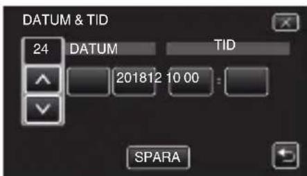 DATUM & TID 24 DATUM TID 201812 10 00 : SPARA