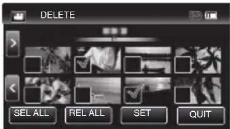 DELETE SEL ALL REL ALL SET QUIT