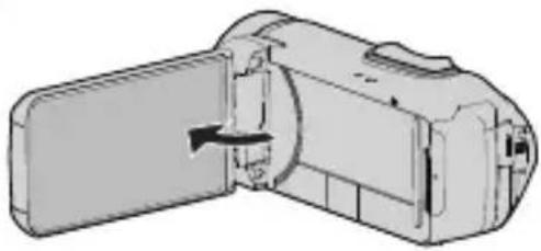 JVC GZ-RX605 - Åpne LCD-skjermen. - 1