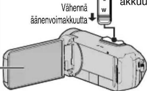 Vähennä äänenvoimakkuutta w akkuu