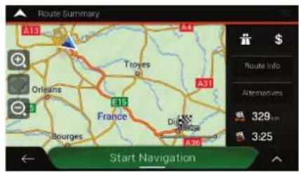 Route Summary A15 Troyes E15 France Bourges A31 A30 Route Info Alternatives 329 km 3:25 Start Navigation