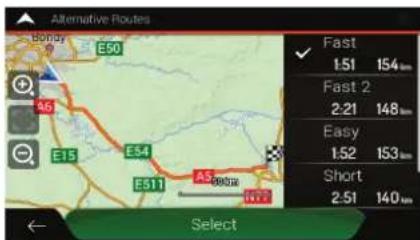 Alternative Routes Bonnay E50 46 E15 E54 E511 AS 900km N23 Select Fast 1:51 154km Fast 2 2:21 148km Easy 1:52 153km Short 2:51 140km