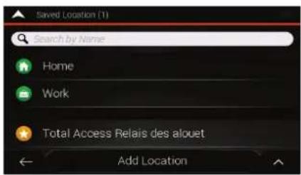 Saved Location (1) Search by Name Home Work Total Access Relais des alouet Add Location