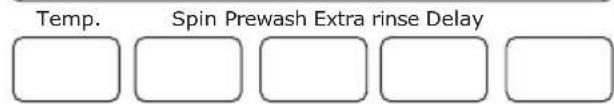 Temp. Spin Prewash Extra rinse Delay