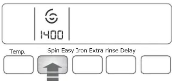 1400 Temp. Spin Easy Iron Extra rinse Delay