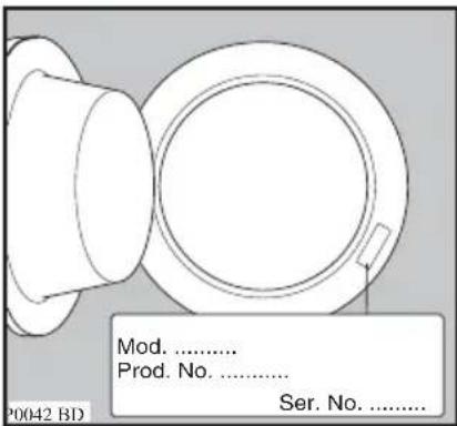 Mod. ...... Prod. No. ...... Ser. No. ...... P0042 BD