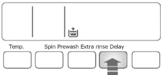 Temp. Spin Prewash Extra rinse Delay
