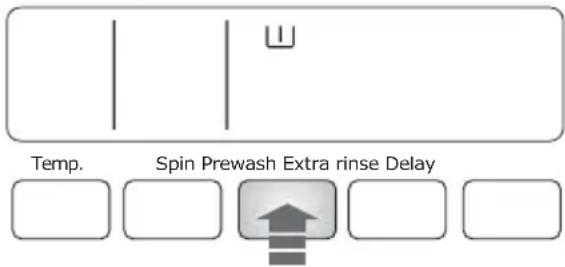 Temp. Spin Prewash Extra rinse Delay